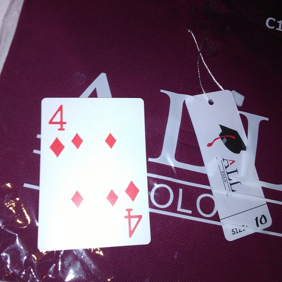 All Ways Apparel Polo Shirt School Essential Burgundy Color - Picture 5 of 7